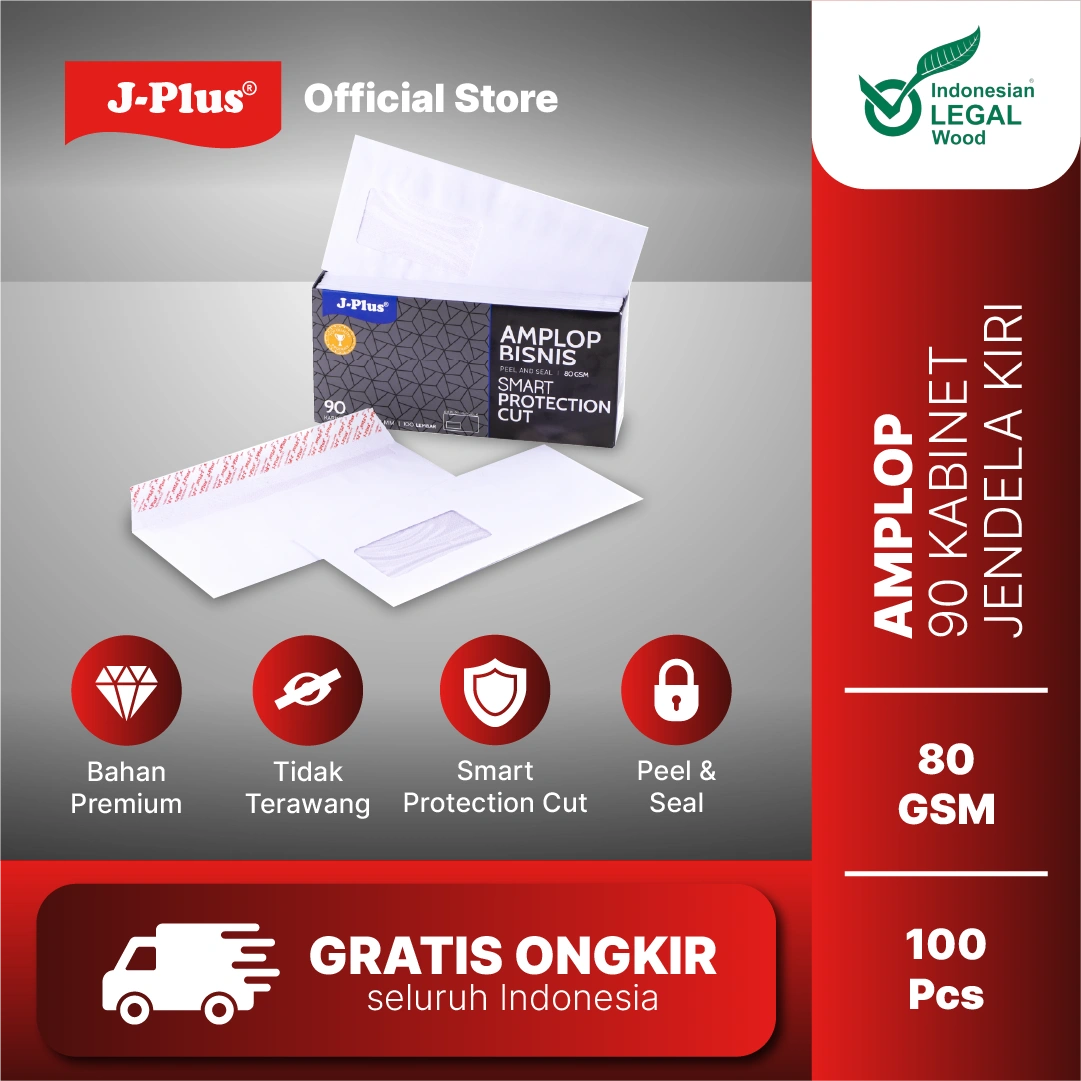 Amplop 90 Window Kiri