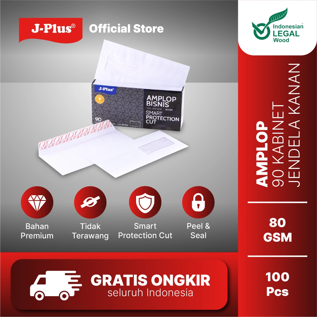 Amplop 90 Window Kanan