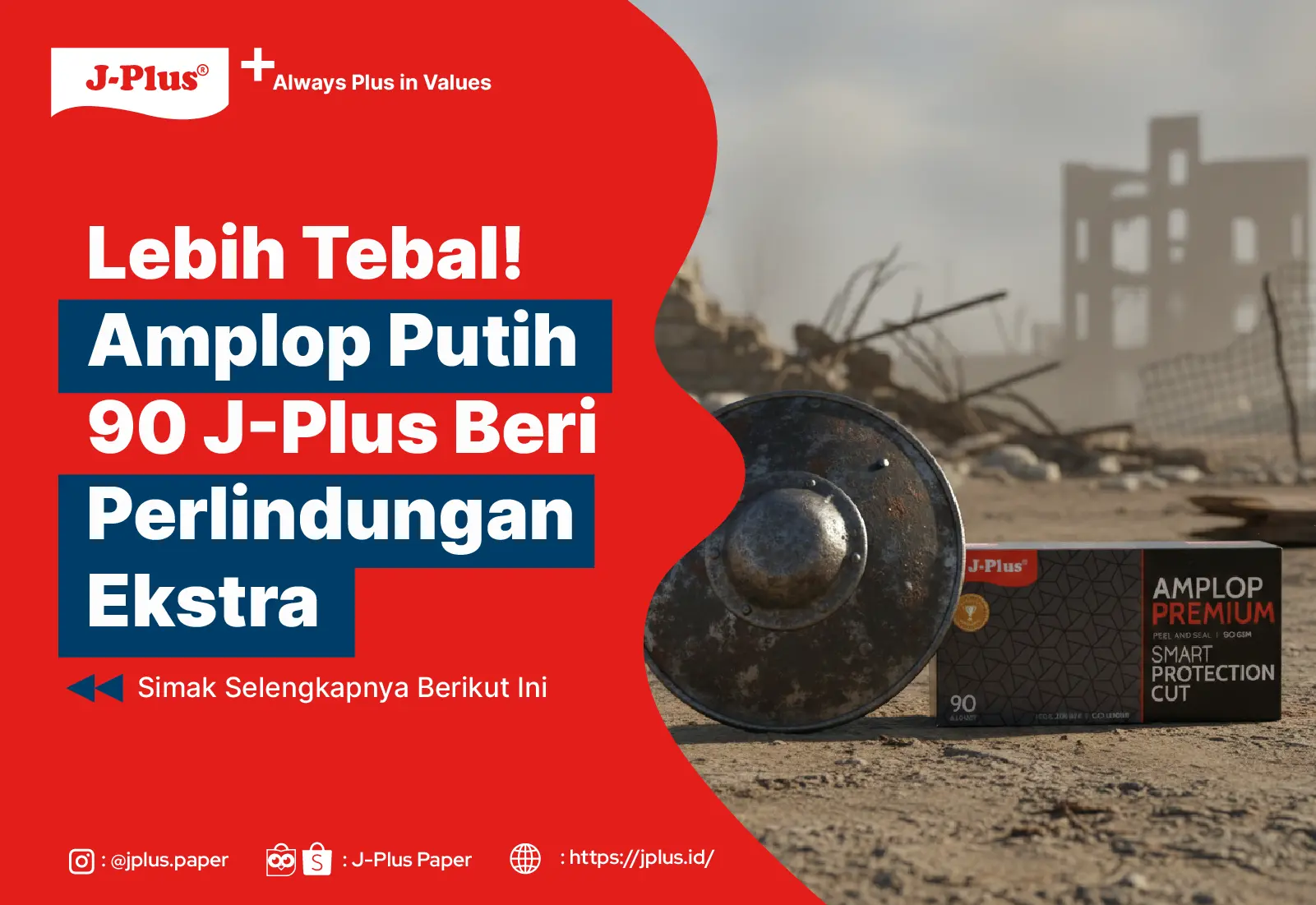 Lebih Tebal! Amplop Putih 90 J-Plus Beri Perlindungan Ekstra