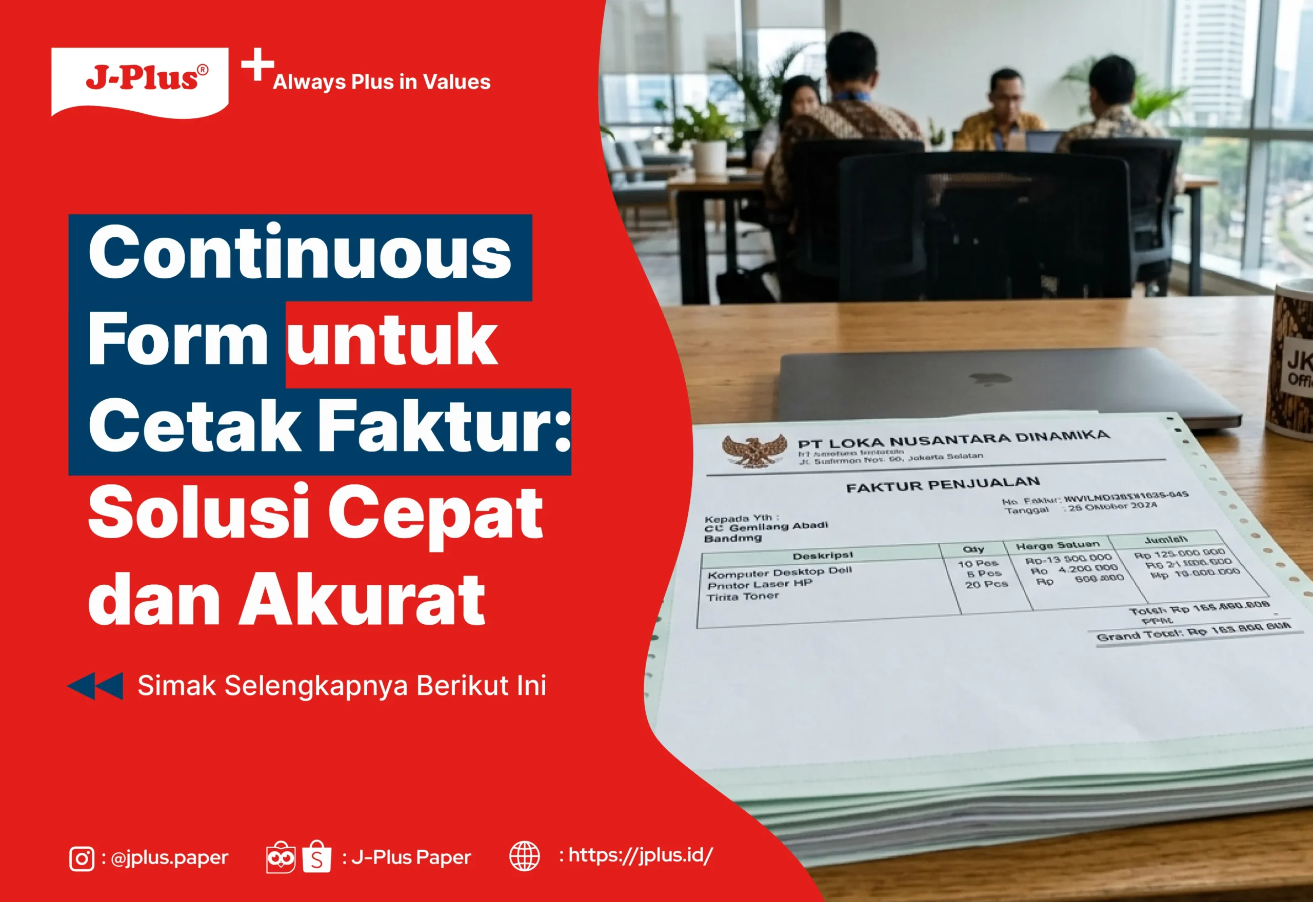 Continuous Form untuk Cetak Faktur