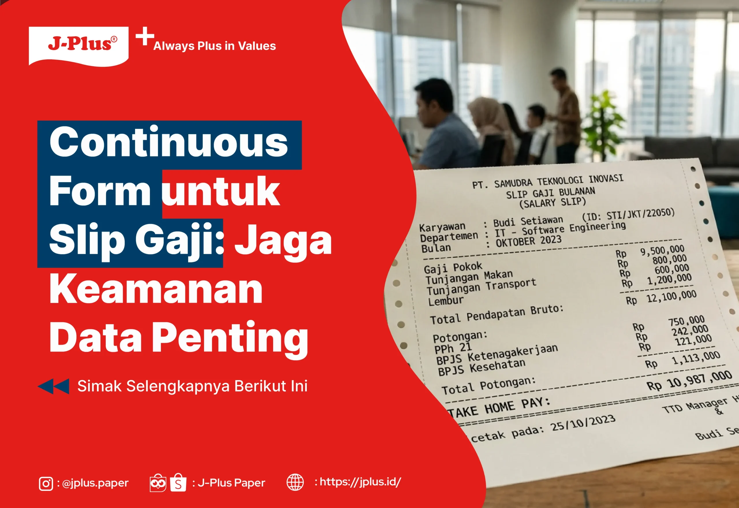 Continuous Form untuk Slip Gaji Jaga Keamanan Data Penting