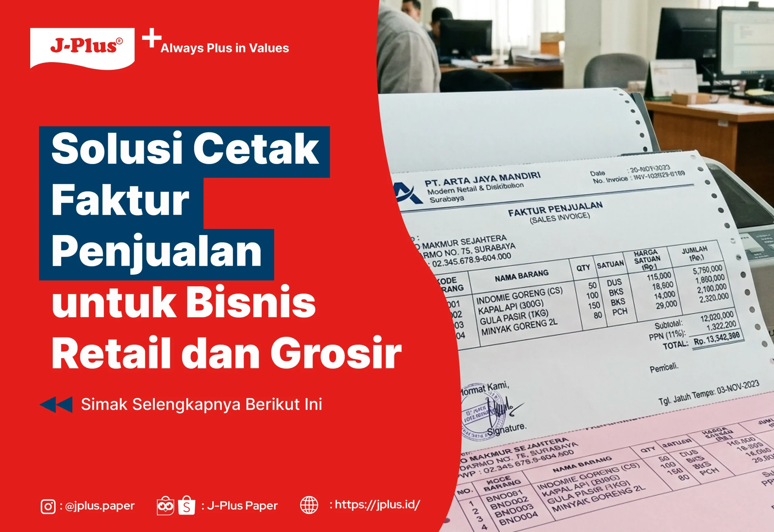 Solusi Cetak Faktur Penjualan untuk Bisnis Retail dan Grosir