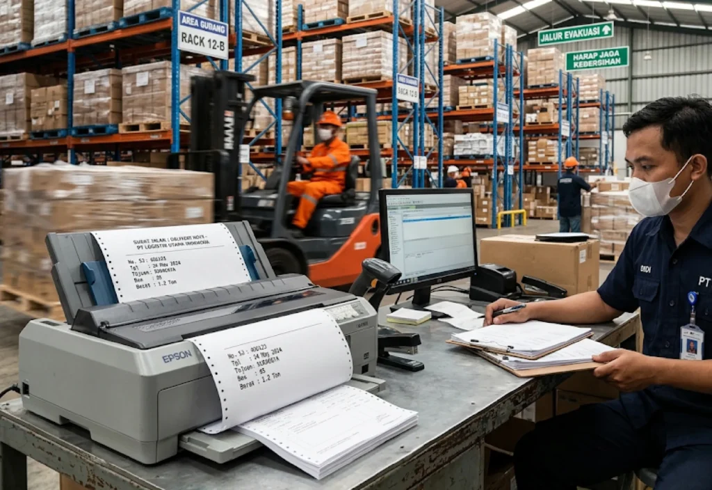 Kertas Continuous Form Berkualitas untuk Gudang Distribusi