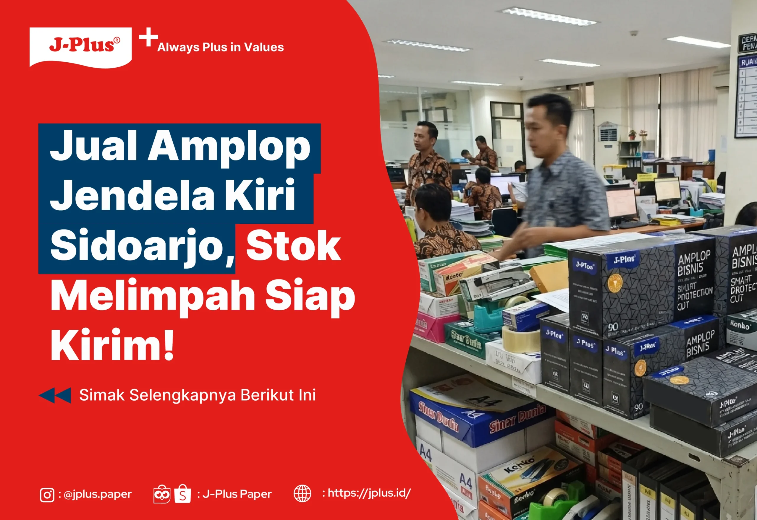 Jual Amplop Jendela Kiri Sidoarjo, Stok Melimpah Siap Kirim