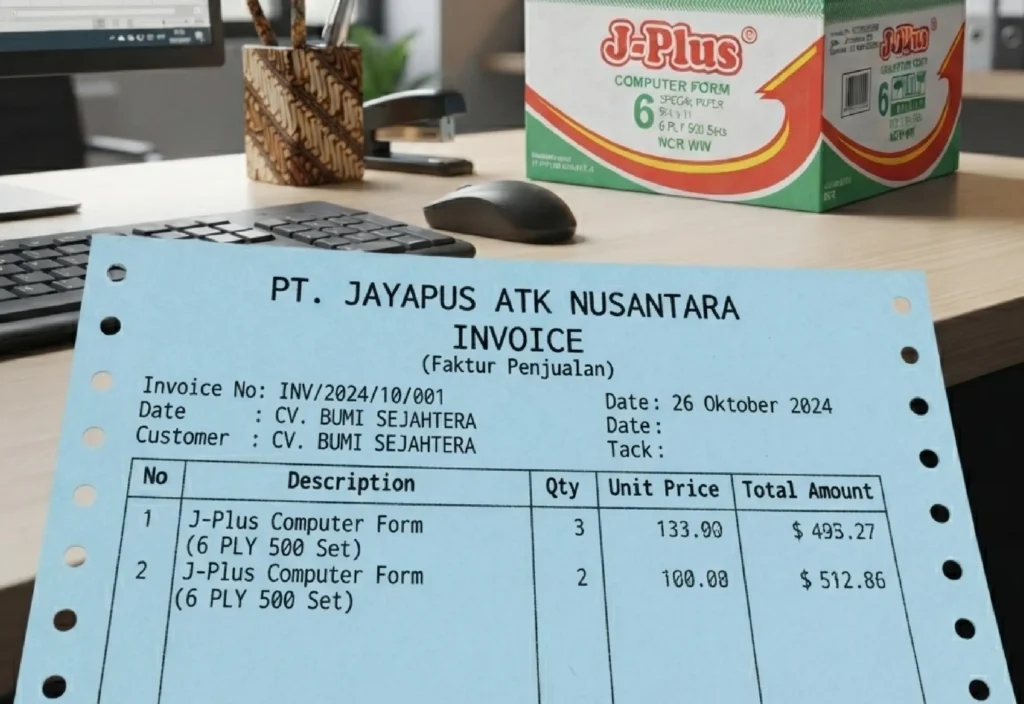 Jual Berbagai Ukuran Kertas Continuous Form 6 Ply di Bekasi