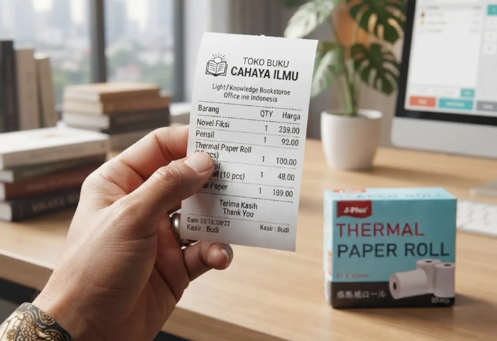 Jual Kertas Thermal 57x30 mm Bekasi Harga Terjangkau, Stok Banyak