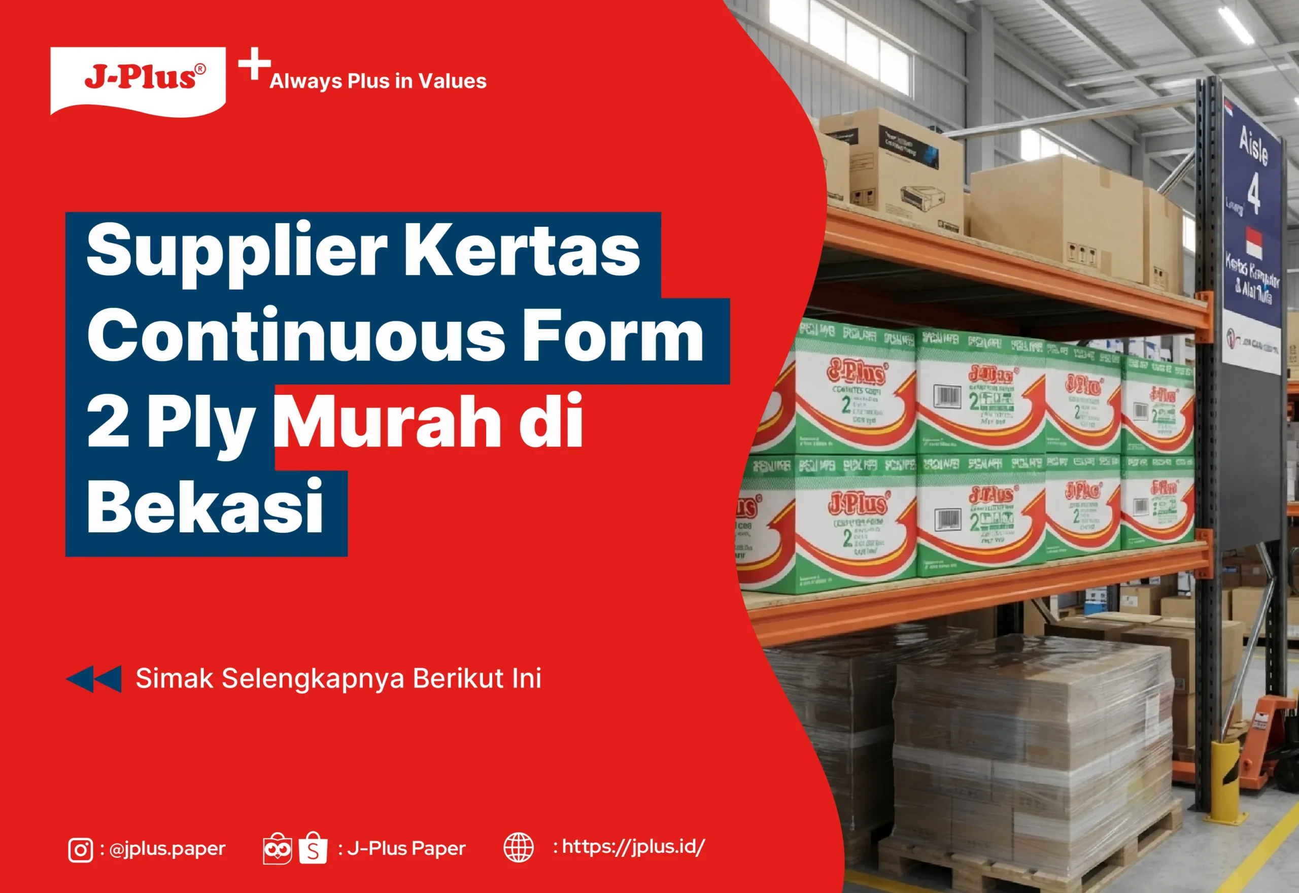 Supplier Kertas Continuous Form 2 Ply Murah di Bekasi